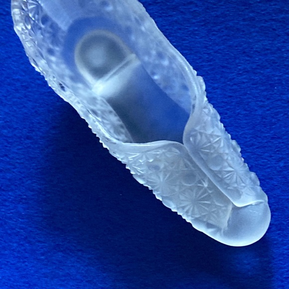 Frosted Crystal Glass Shoe - Bryce Brothers C. 1880s - Picture 3 of 8